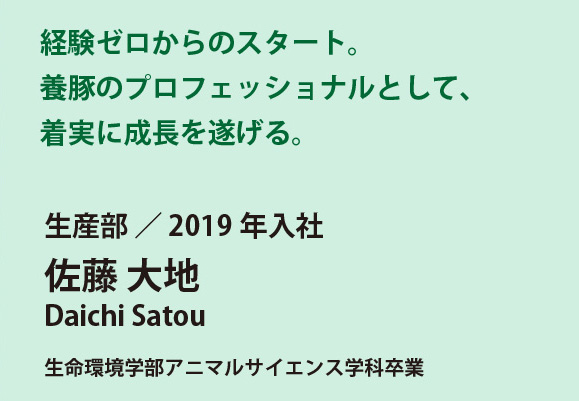 生産部　佐藤大地